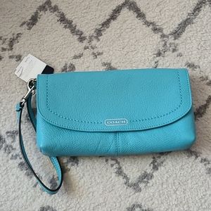 Coach leather wristlet
